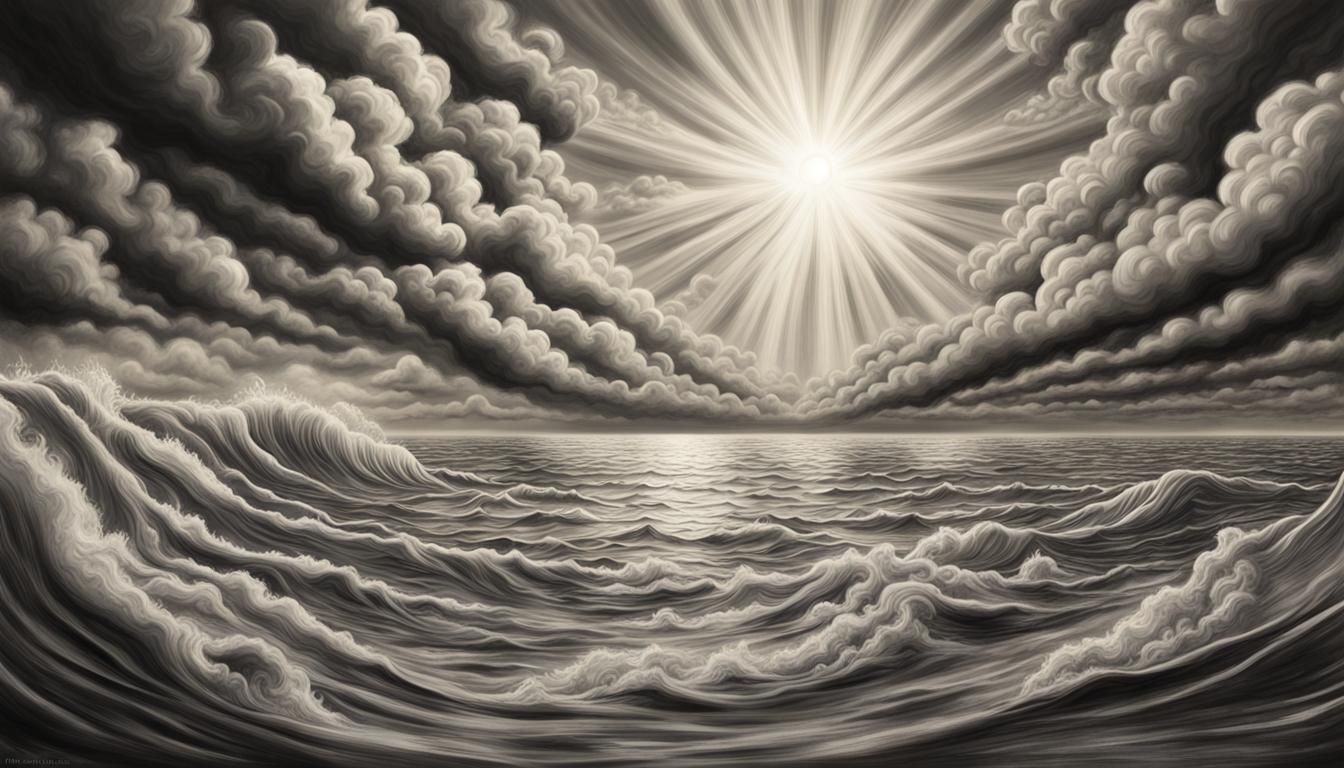 Surreal Abstract Drawing of Time and Change