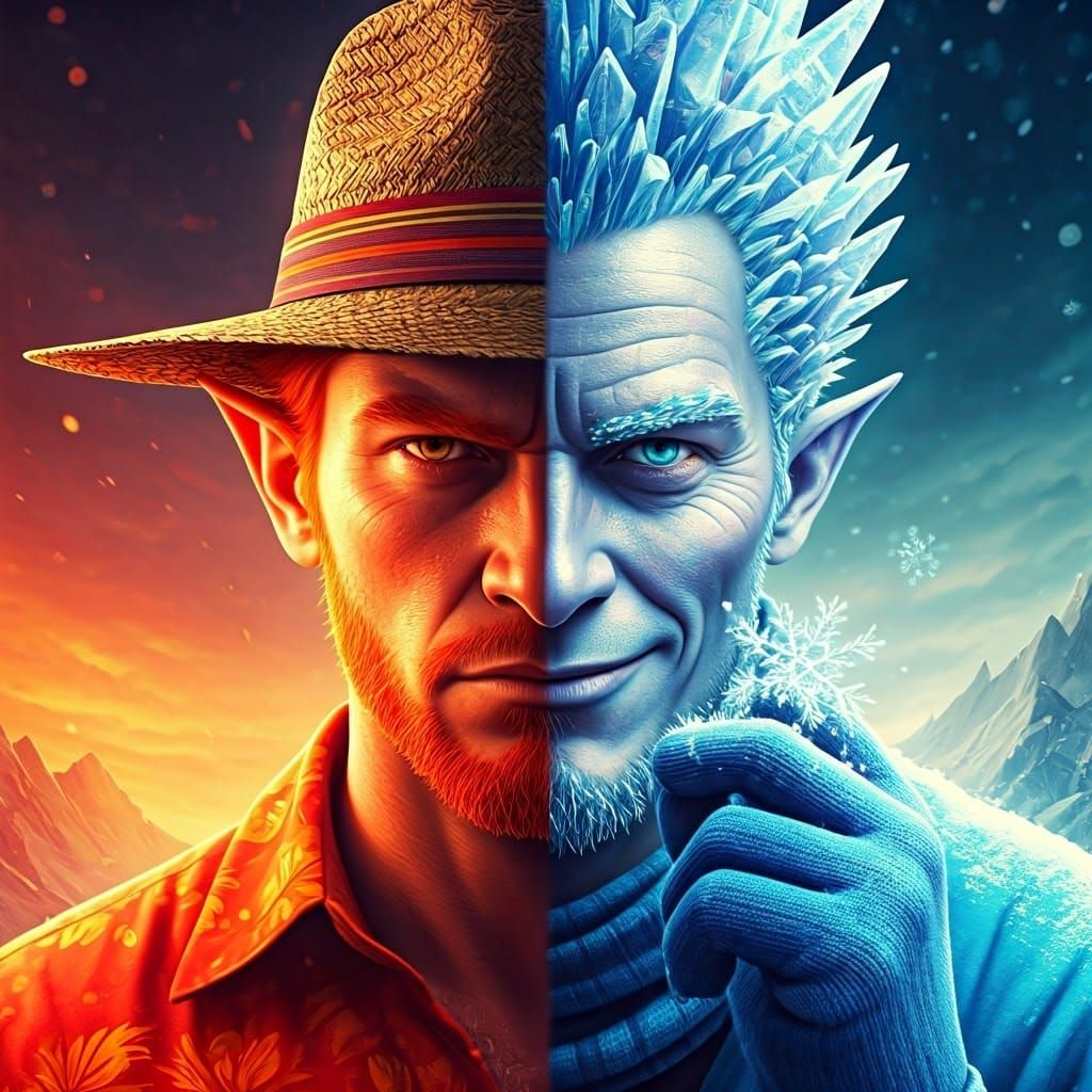 Contrasting Male Portraits in Cinematic Splendor