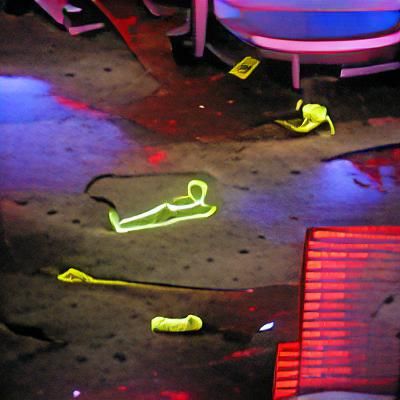 Neon Strip Club Scene with Dancers