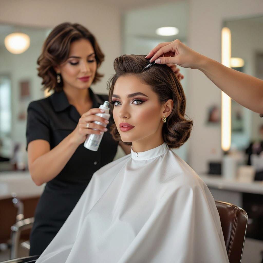 Androgynous Glamour in a Retro Hair Salon
