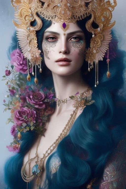 Encanto Goddess Portrait in Digital Art Style