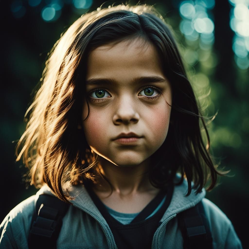 Cinematic Portrait of a 12-Year-Old Girl