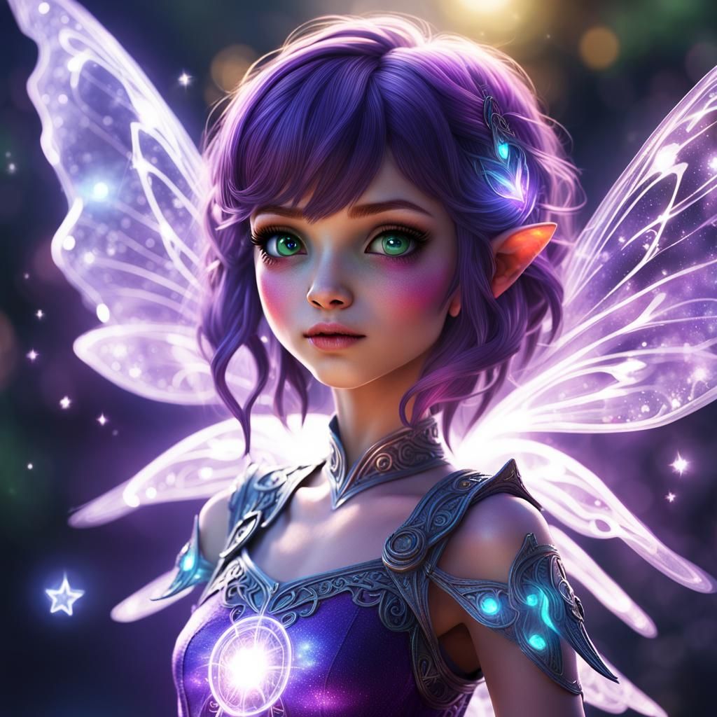 Mystical Jewel Sparkles in 3D Anime Art