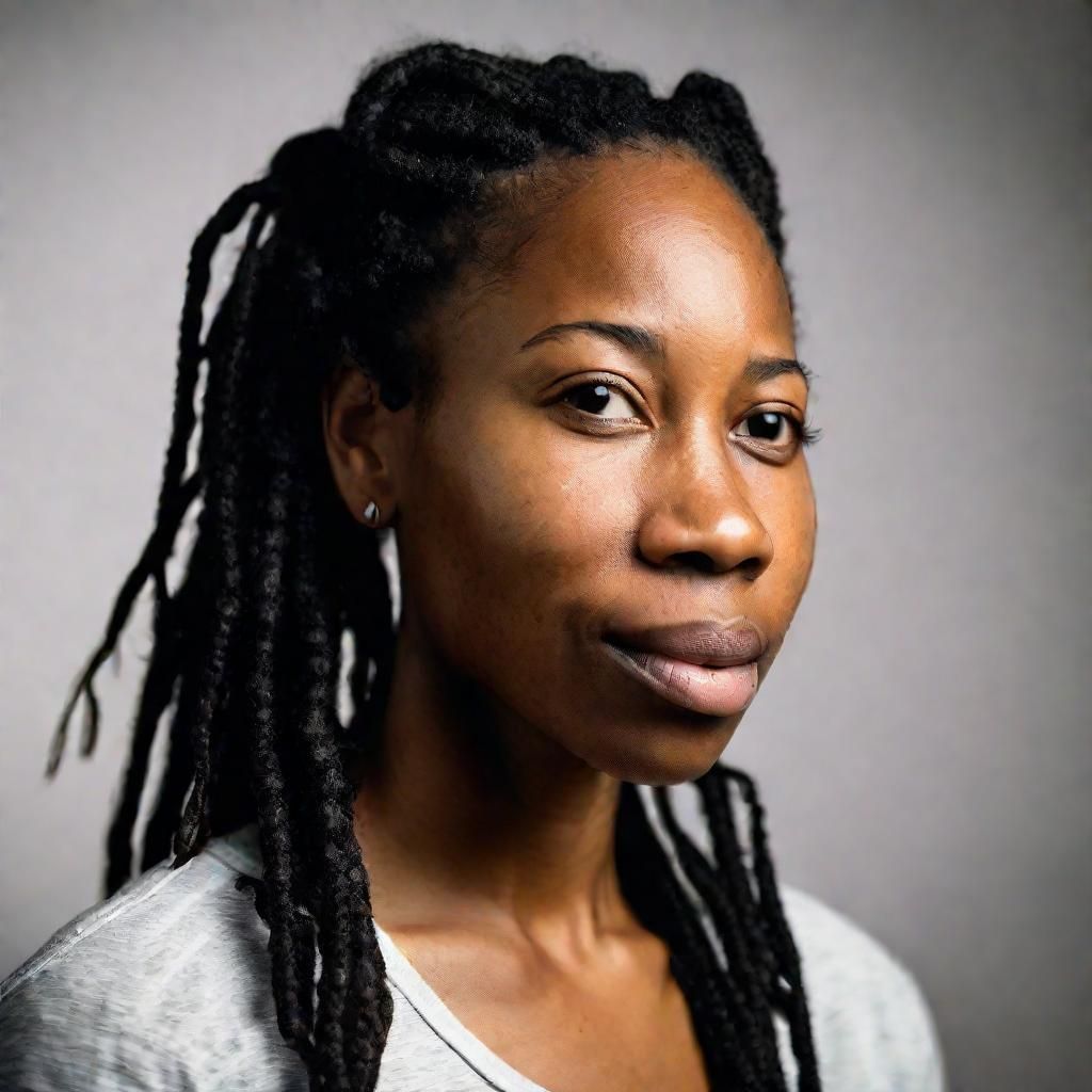 African American Woman with Dreadlocks Portrait