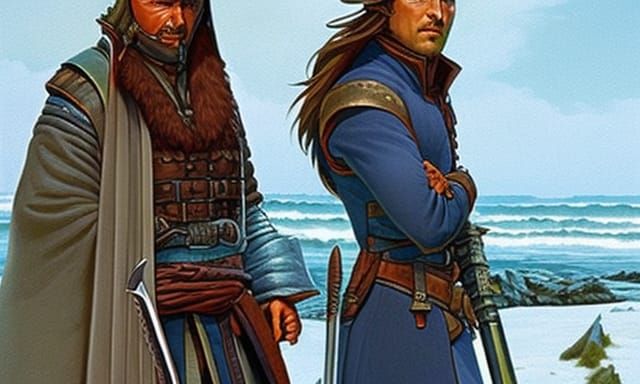 Person Holding Knives in Graphic Novel Style