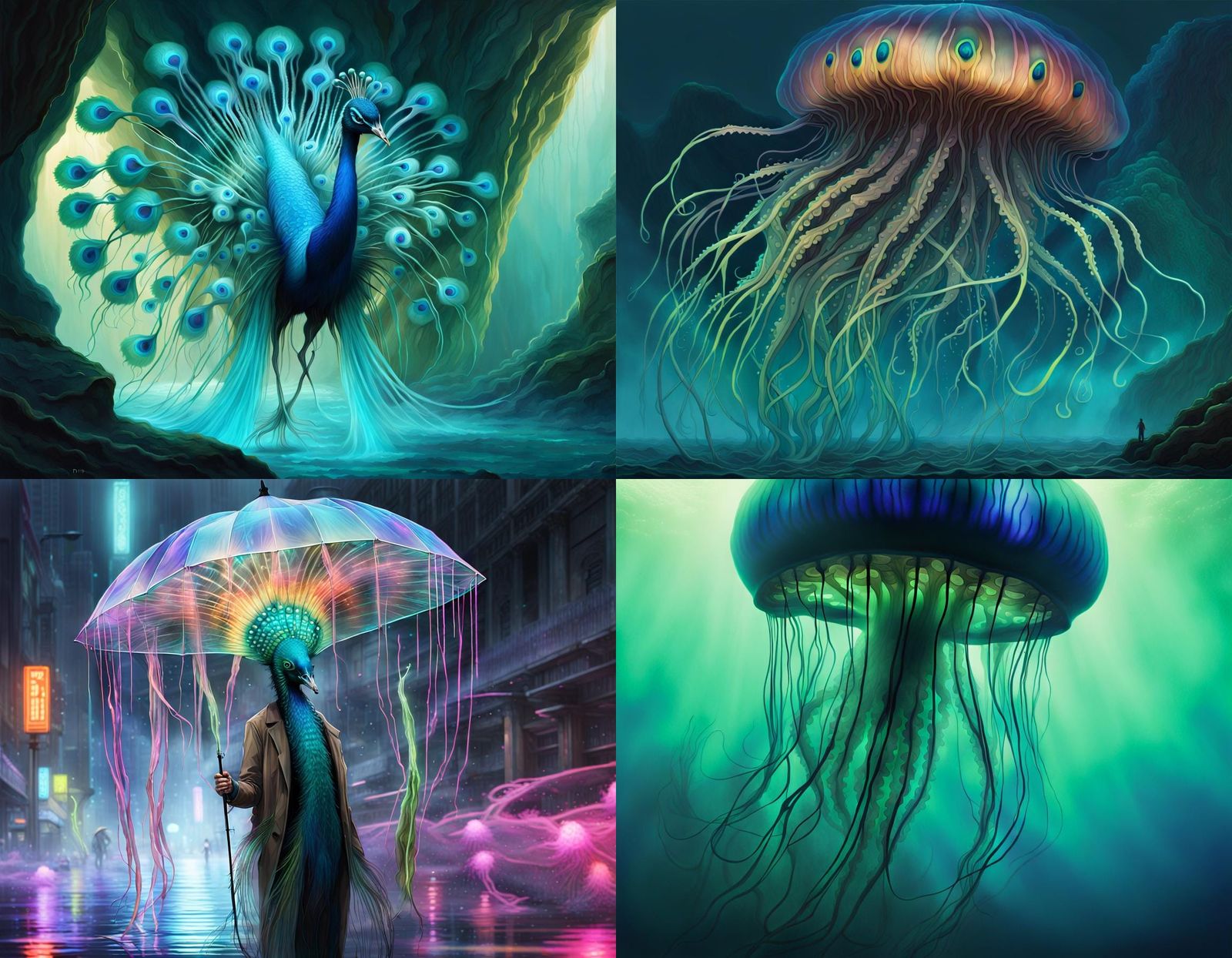 Peacock Mutant Jellyfish: A Disgraceful Abomination