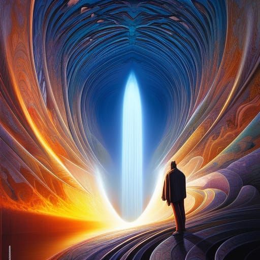 Lonely Man on a Lonely Planet: Surreal Digital Art