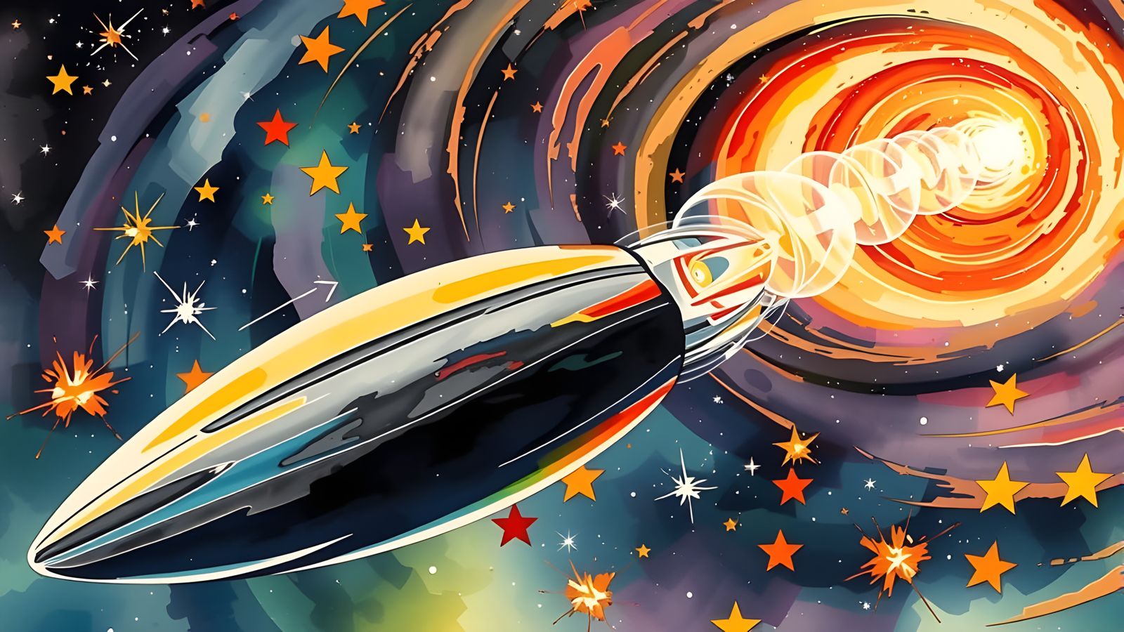Cosmic Bullet in Vibrant Colors