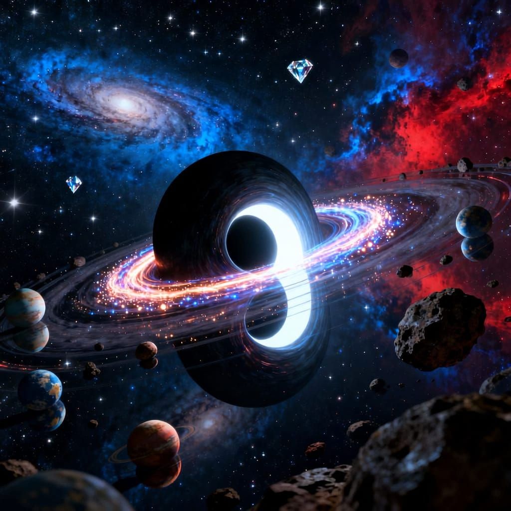 Colossal Black Hole Twists Space-Time, Cosmic Gateway Reveal...