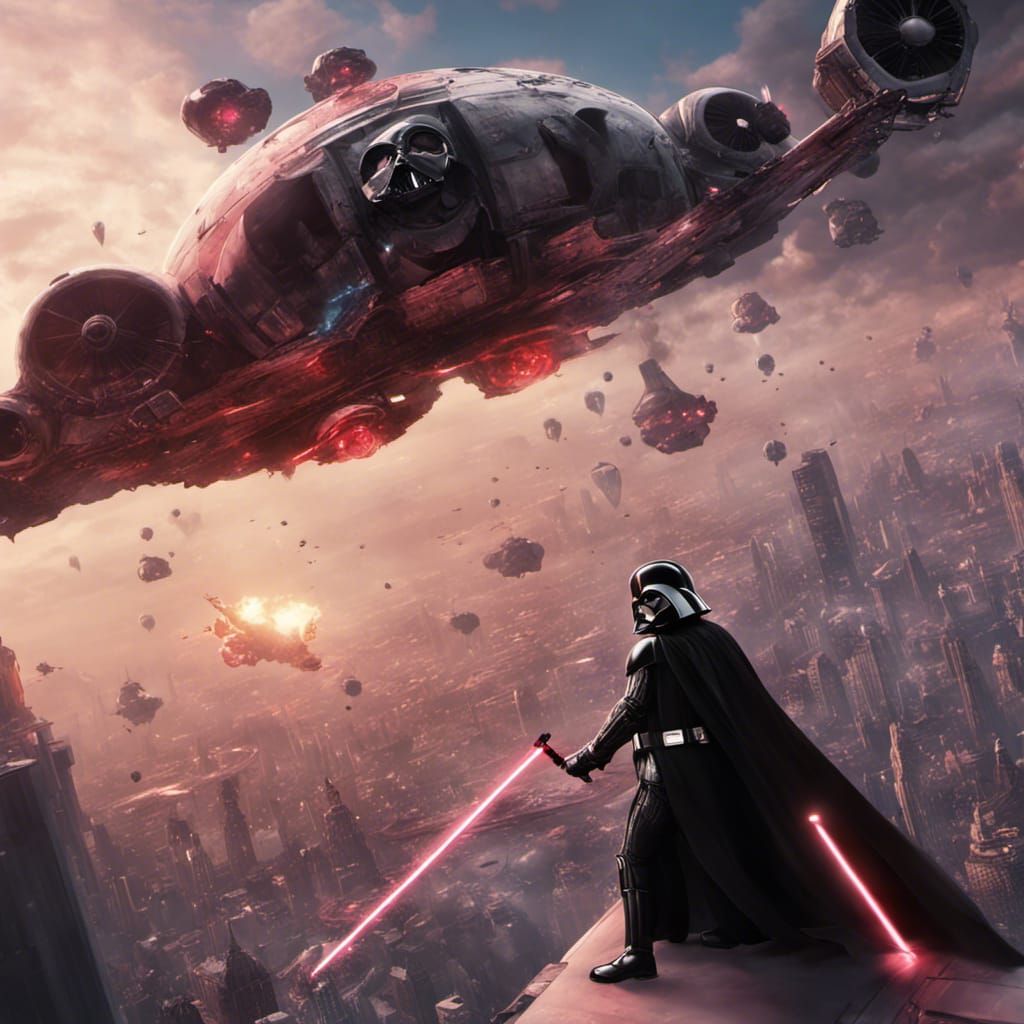 Kirby vs Darth Vader on a Plane
