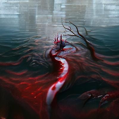 Sinister Blood in the Water Illustration
