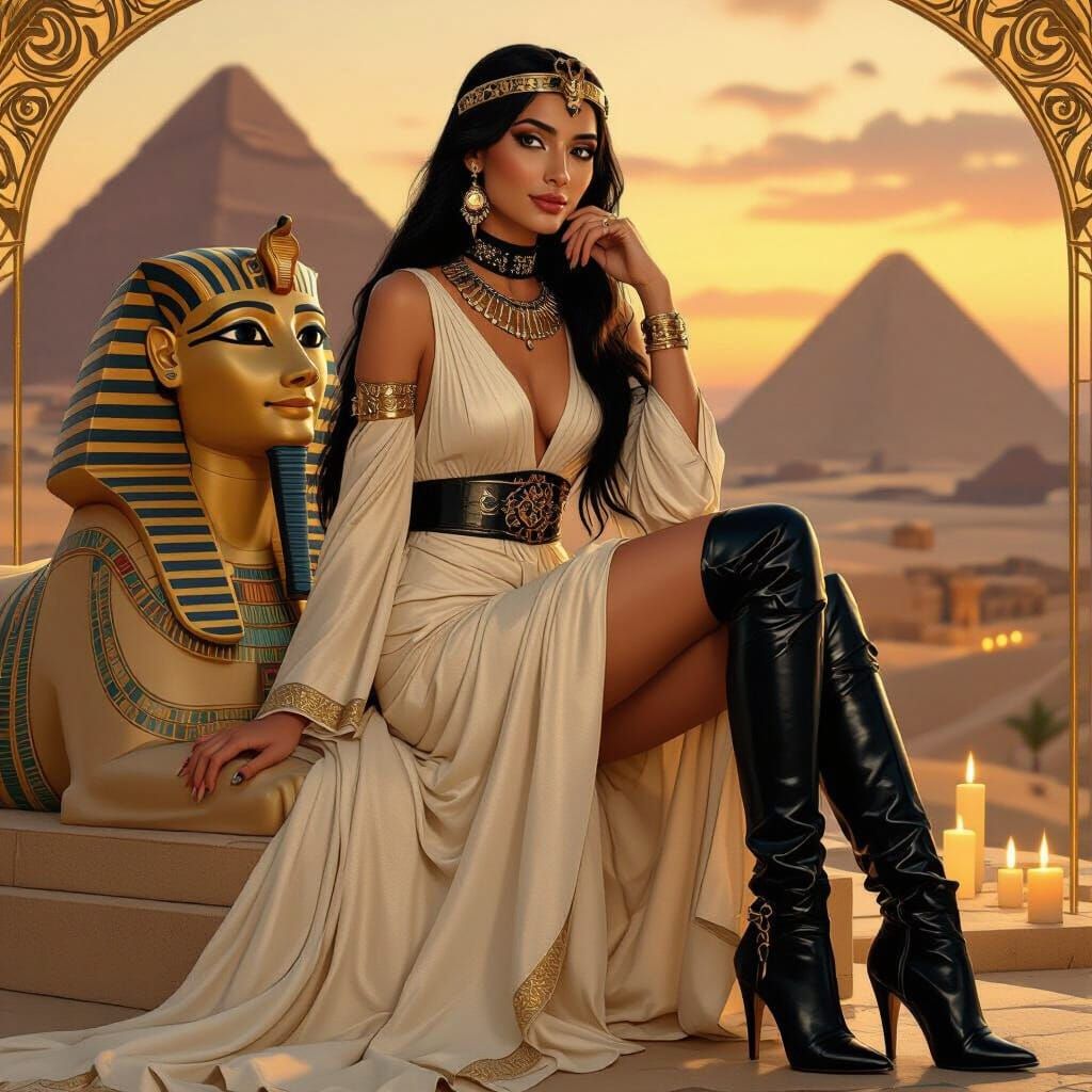 Pharaoh's Daughter by Sphinx, Art Nouveau Style