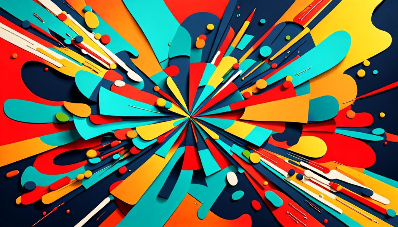 Vibrant Abstract Art with Kaleidoscopic Patterns