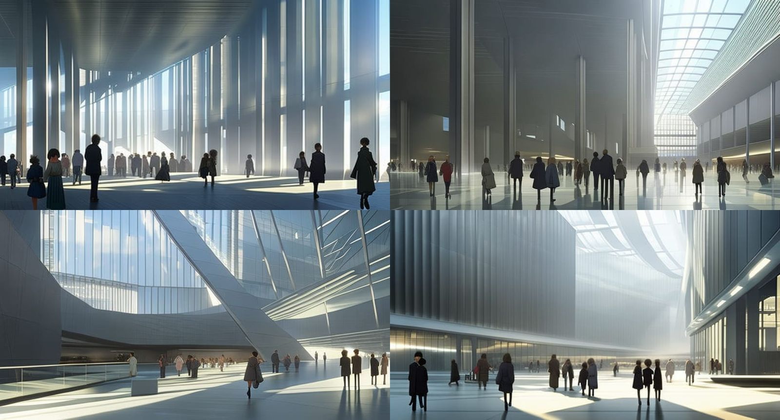 Tate Modern Interior in Anime Style