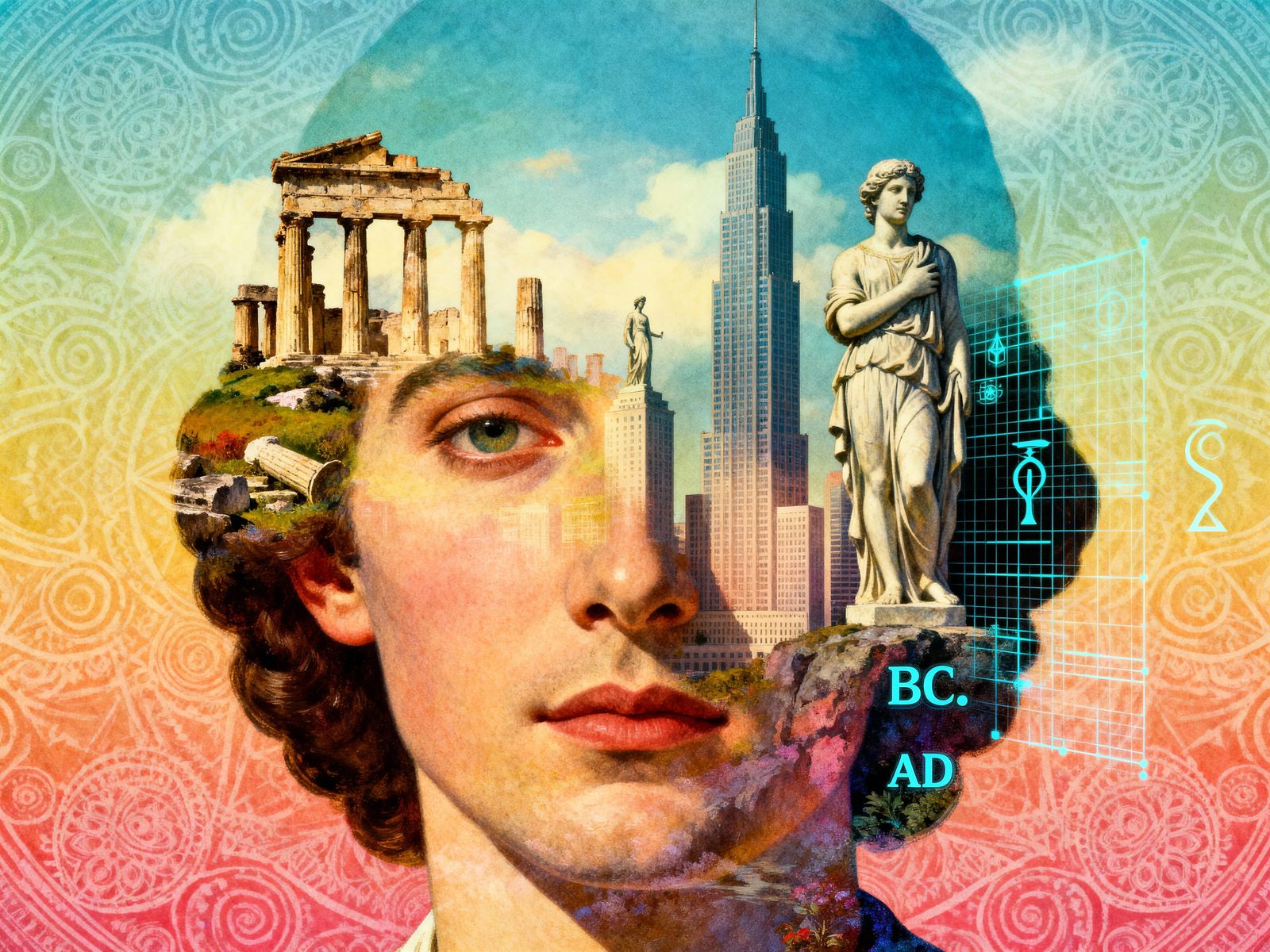 Surreal Double Exposure Portrait of Metamorphosis