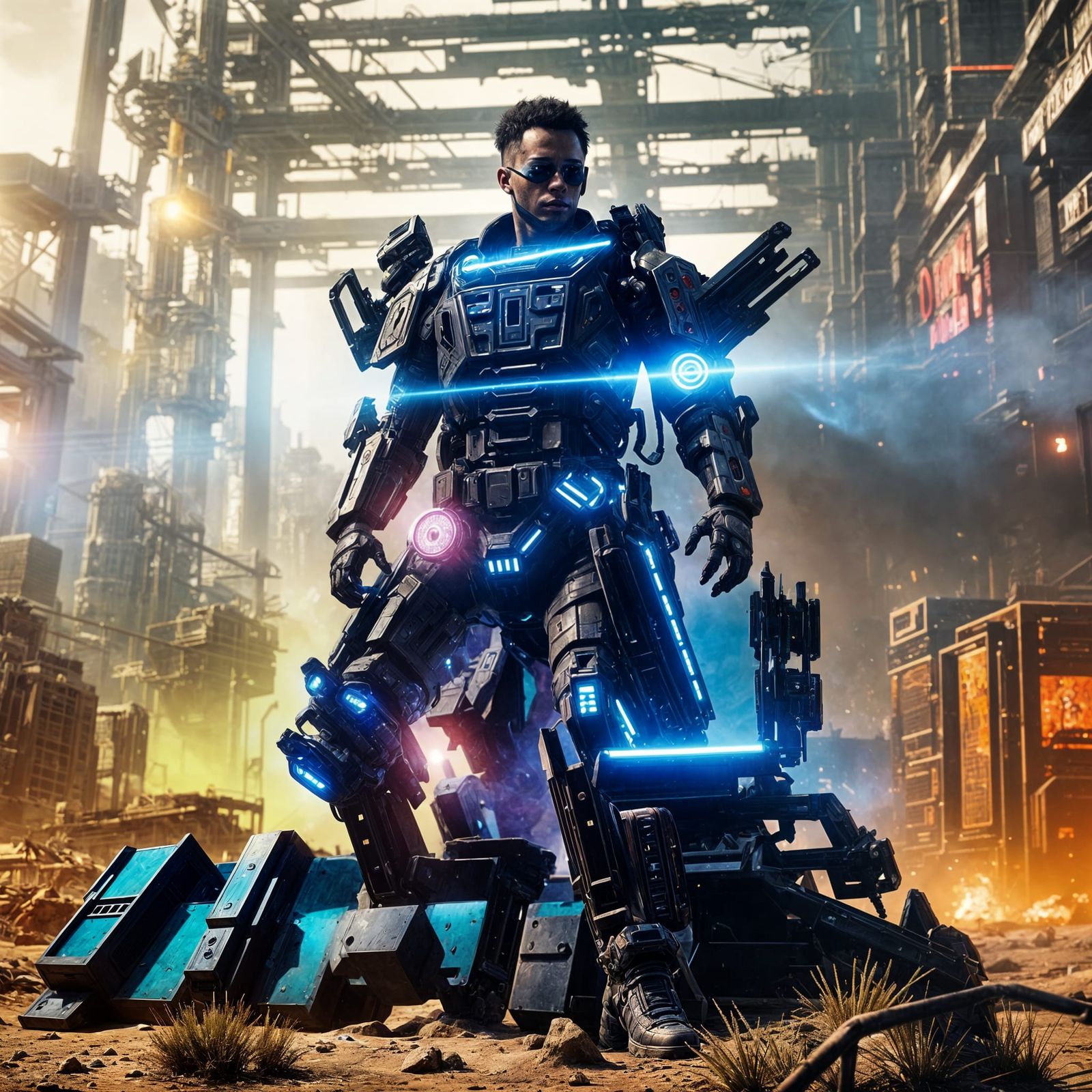 Hi-Tech Cyborg Mech Prepares for Zombie Apocalypse