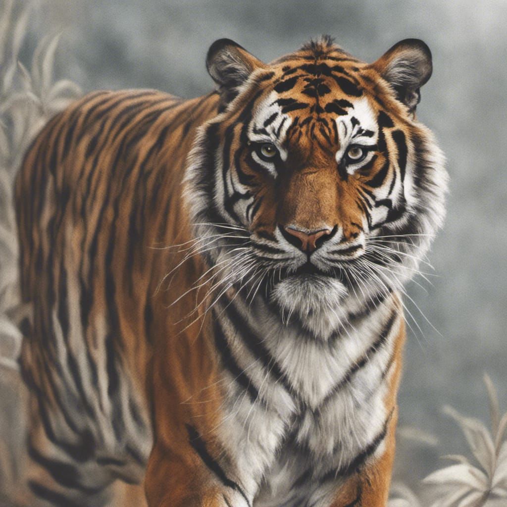 Striking Tiger Portrait