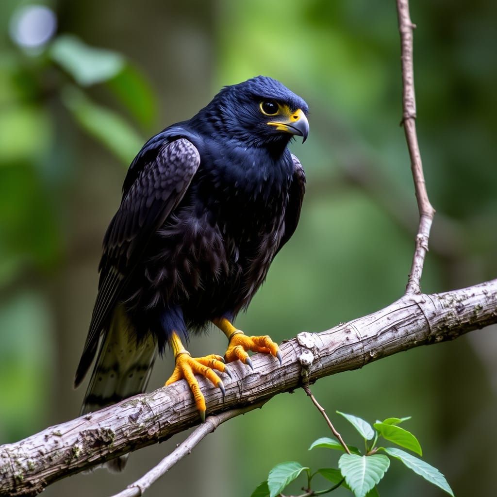 Mysterious Forest Dweller with Dark Plumage