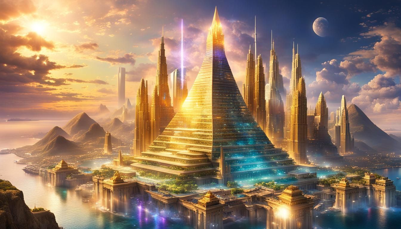 Futuristic City Rises from Sea at Dawn