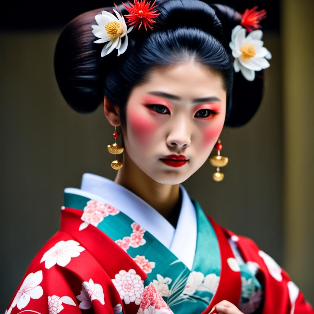 Japanese Models in Traditional Dress