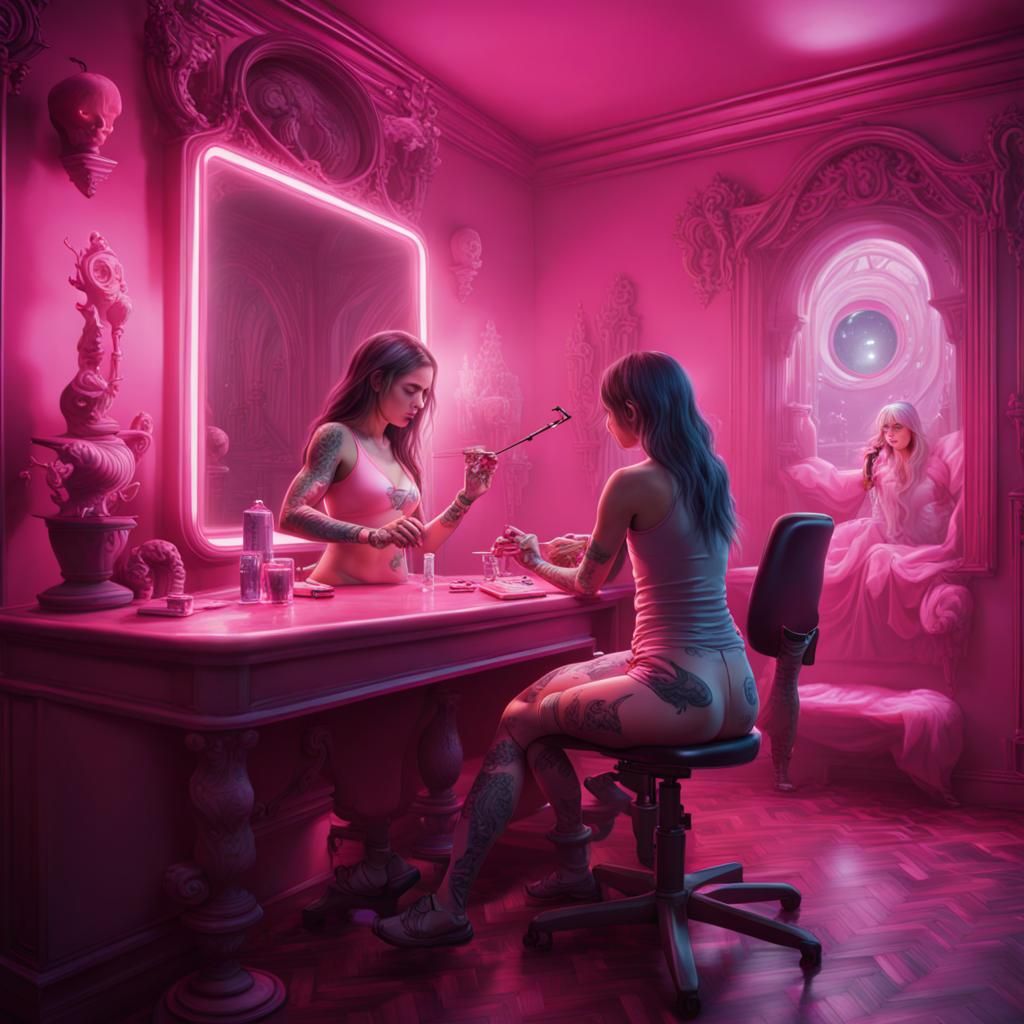 Ghostly Tattoo: A Detailed Matte Painting