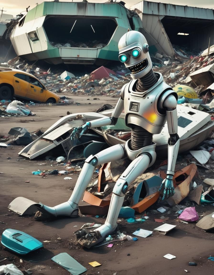 Alien creature crashed at city garbage dump. Dazed & confuse...