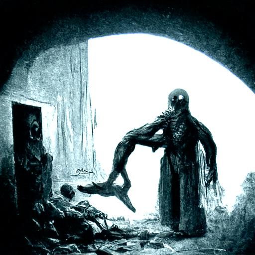 Horrific SCP-014 in Gothic Horror Style