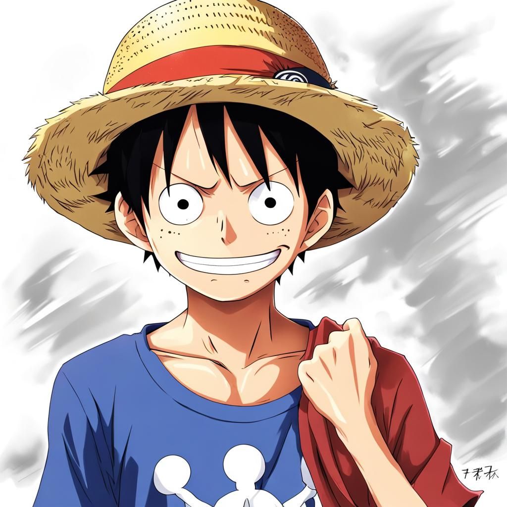 Anime Style Luffy Character Illustration