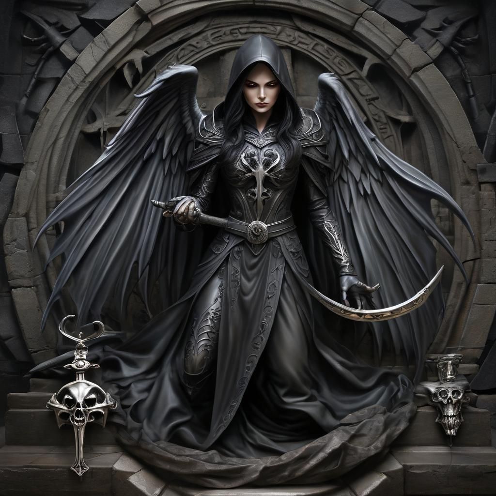 Grimdark Gothic Figure in Dark Fantasy Style