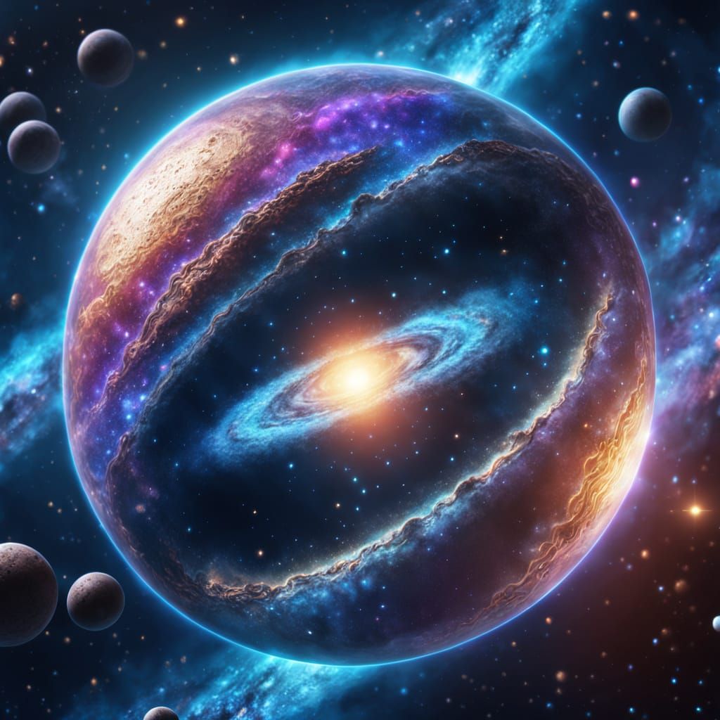 Vibrant Cosmic Wonder in Hyper Realistic Digital Art