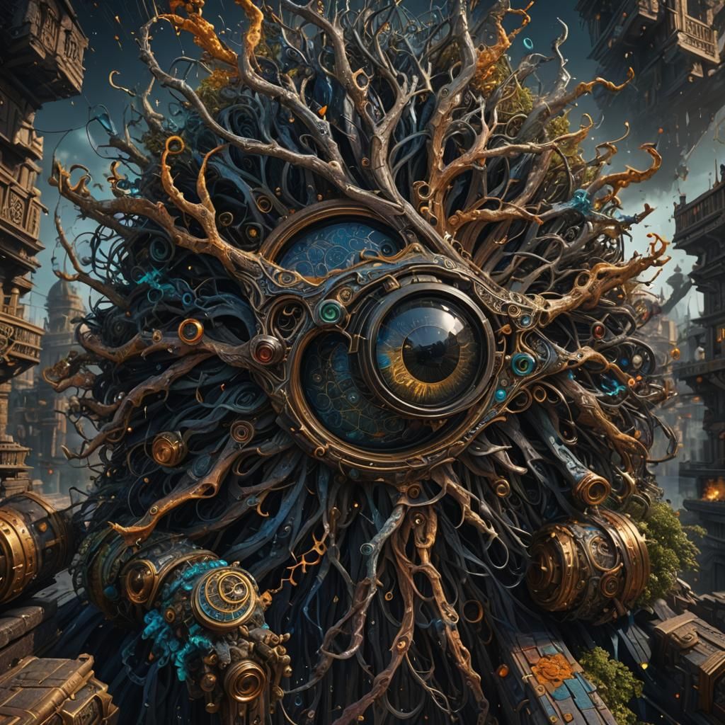 Fantastical Portrait of a Boy with Glasses