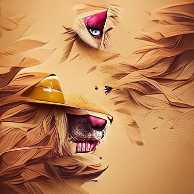 Lion Hunter Portrait with Dramatic Lighting