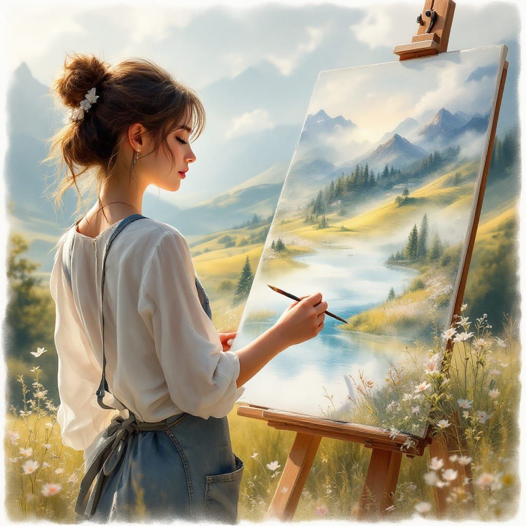 Watercolour Artist's Landscape Comes to Life