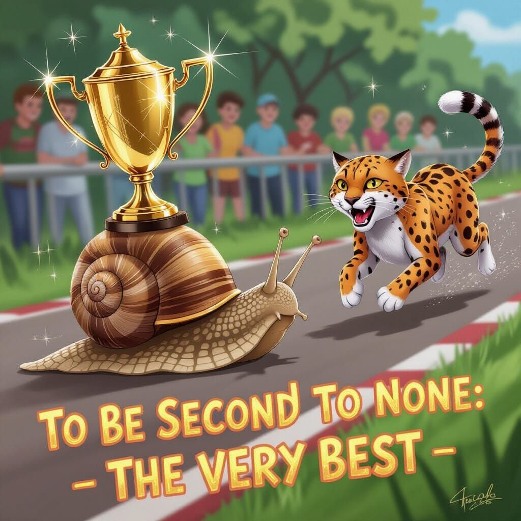 Snail Wins Race With Trophy, The Very Best