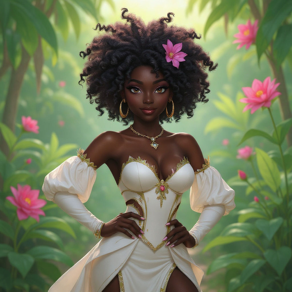 Hyperrealistic Portrait of Flora as 3D Anime Art