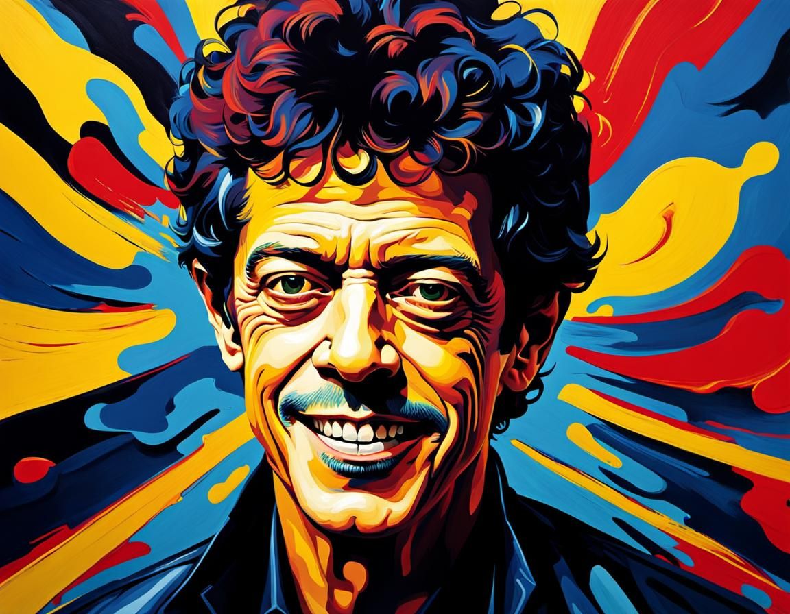 Lou Reed Portrait in Expressionist Style