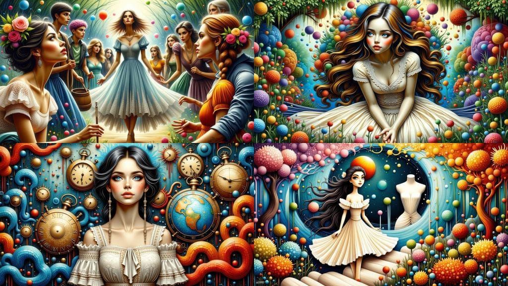 Surreal Victorian Alice in Wonderland and Wizard of Oz