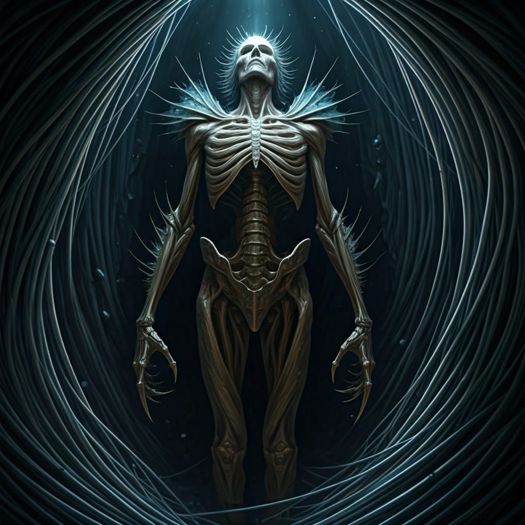 Undead Miner with Mithril Veins in Dark Shaft