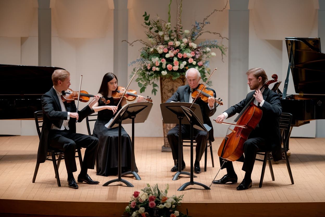 Classical String Quartet Performs Beethoven in Elegant Setti...