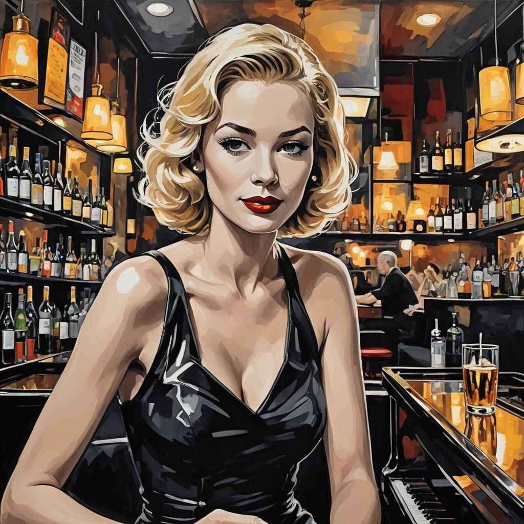 Jazz Singer in Ligne Claire Style