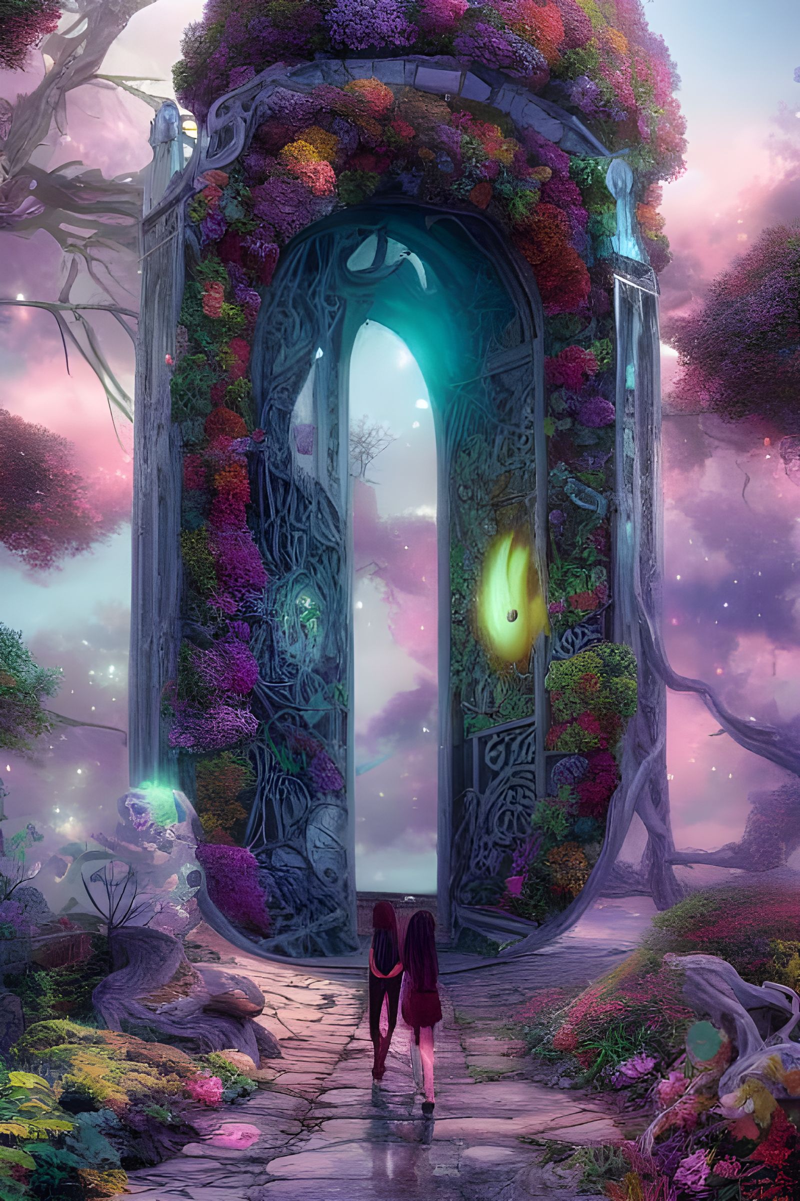 Dream Portal Gate to Another World in Surreal Style