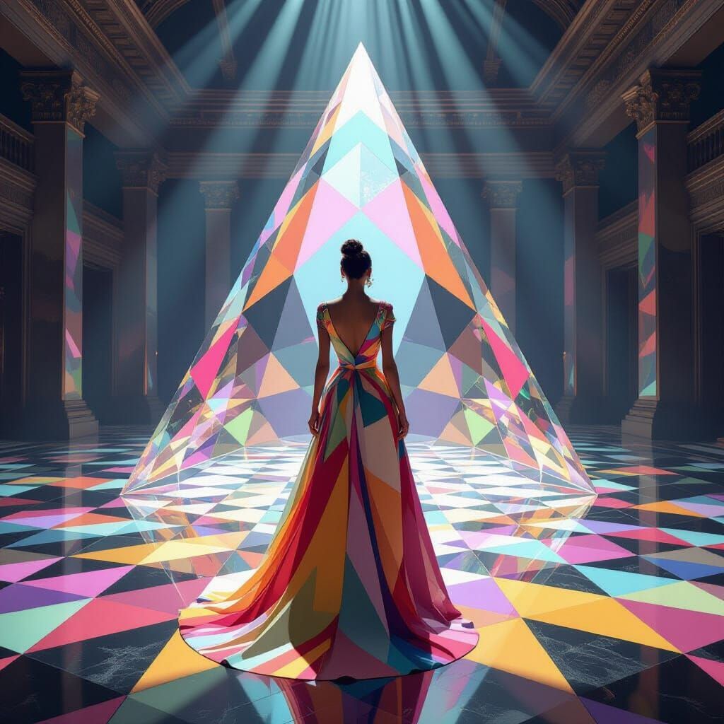 Surreal Prism: A Colorful Dreamscape in Vivid Lighting