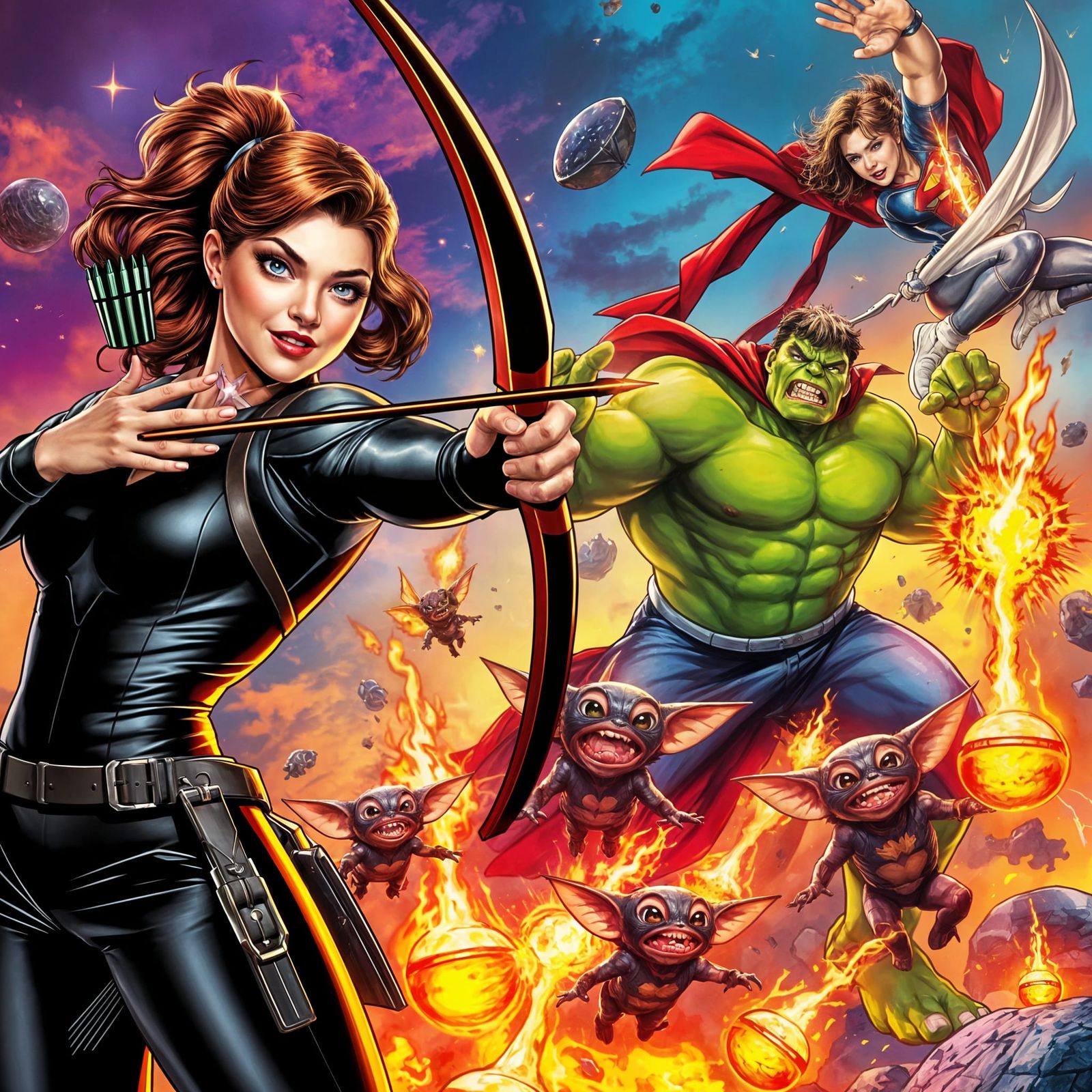 Marvel Superheroes Unite in a Colorful, Hyperrealistic Splas...