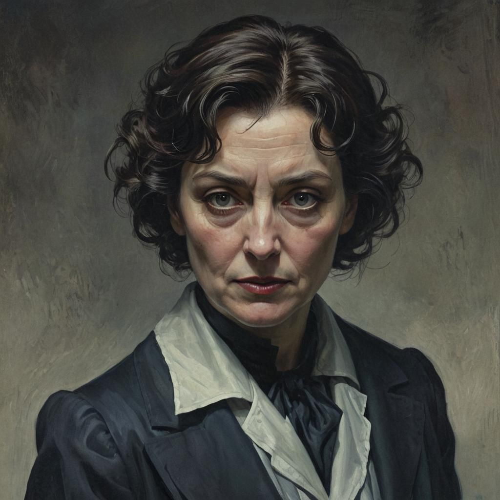 Sinister Agatha Harkness Portrait in Dark Fantasy Style
