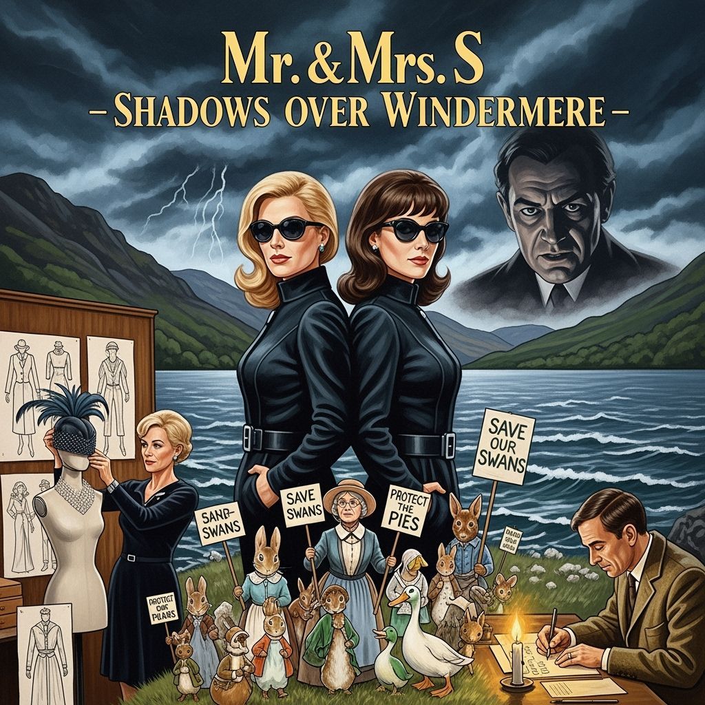 Retro Spy Movie Poster: Mr. & Mrs. S Over Windermere