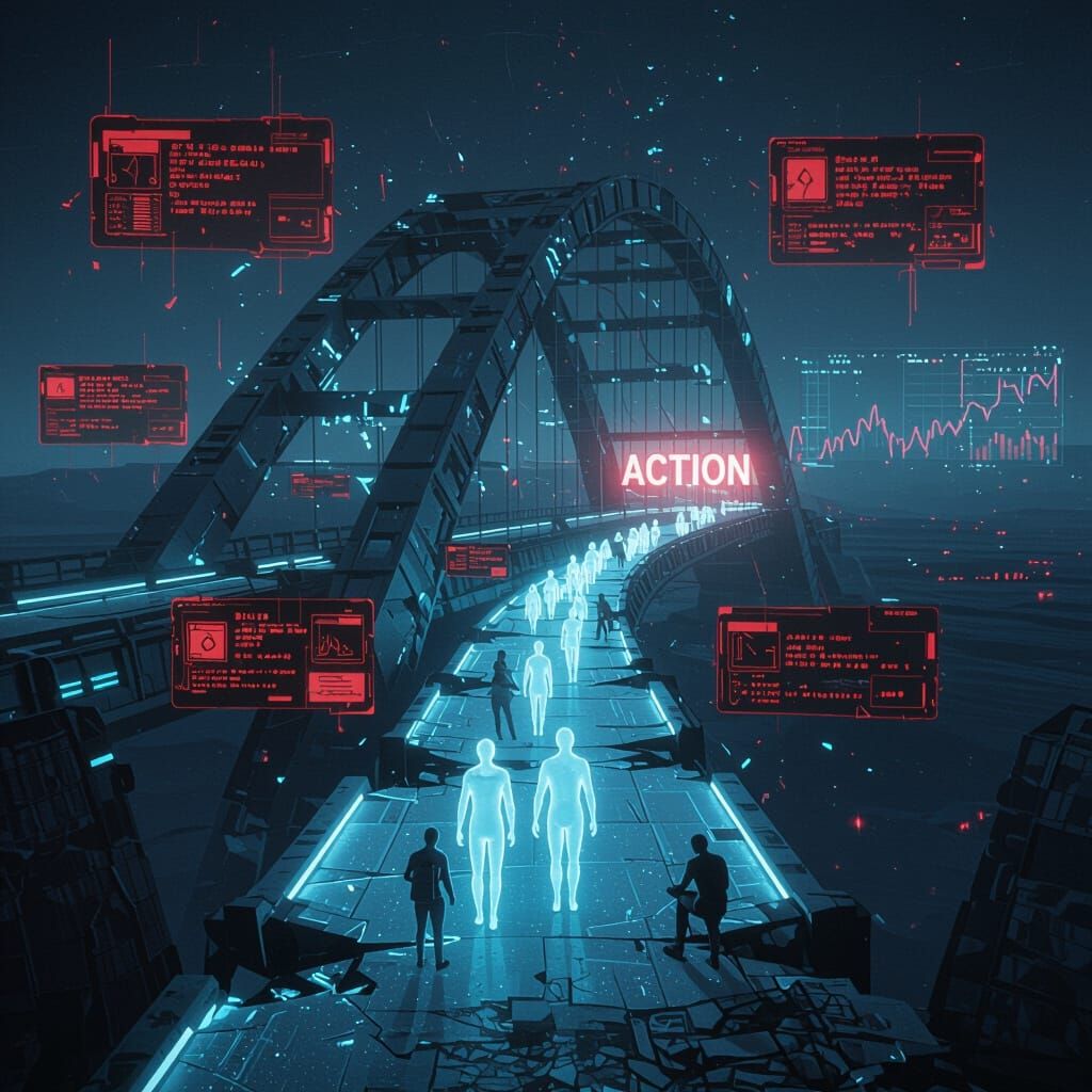 Futuristic Collapsing Bridge: A Customer Journey