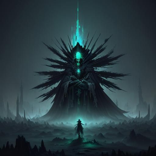 Necromancer King on Mountain of Skulls