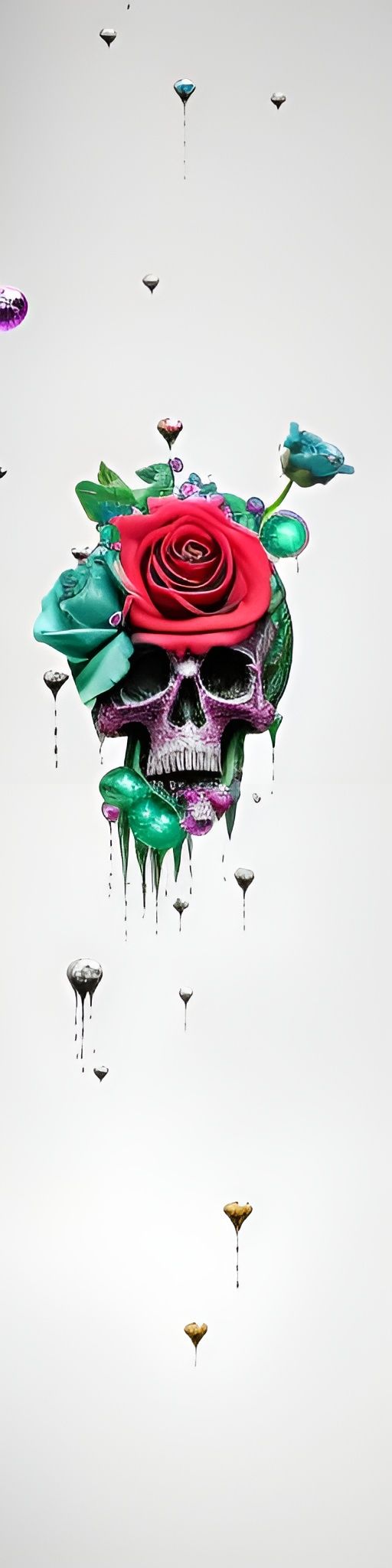 skull and roses