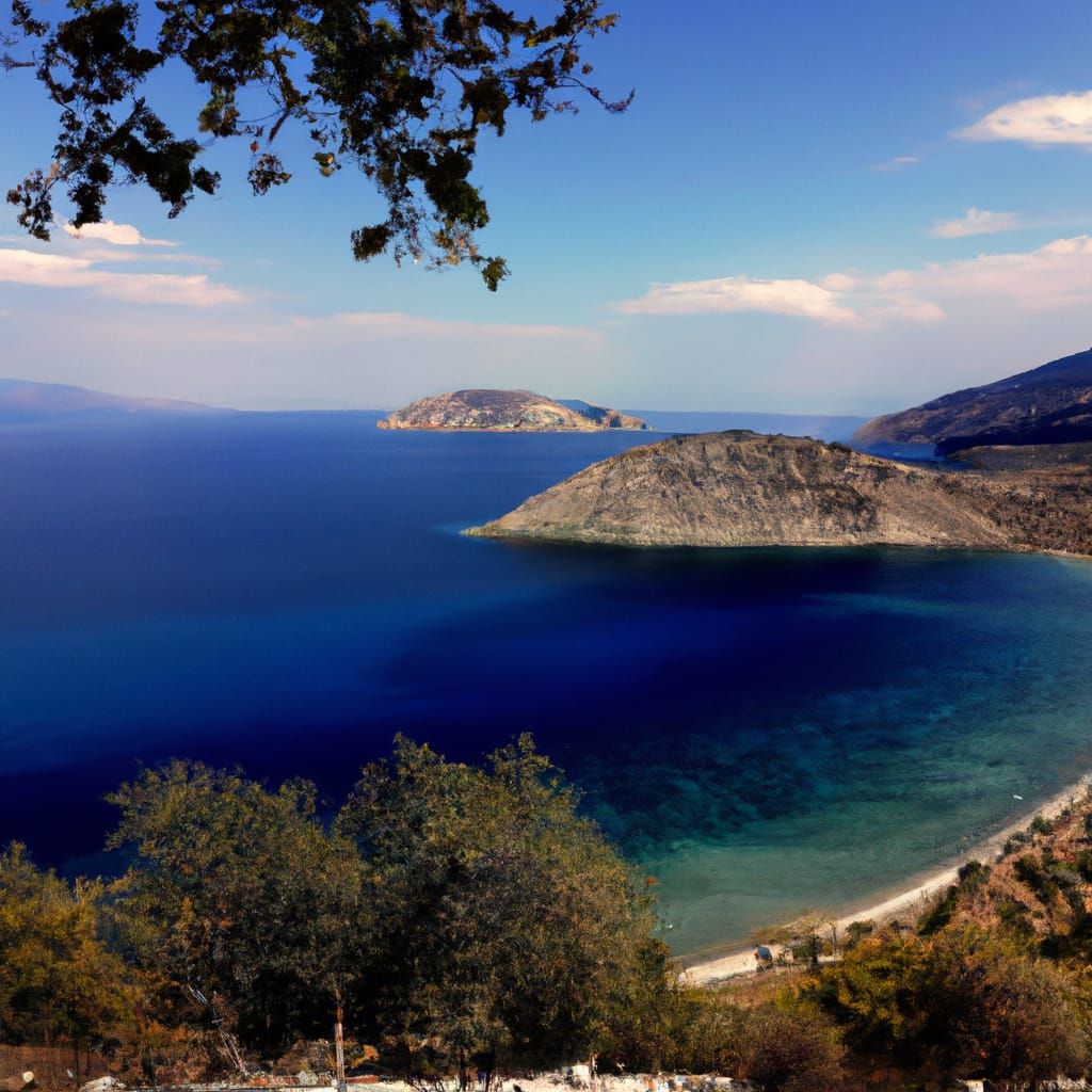 Cartoon Robot and Human Facing Each Other