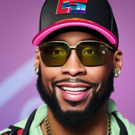 Rapper as Fortnite Skin in Detailed Digital Art